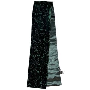 New York & Company Dark Green Paisley Burnout Scarf
